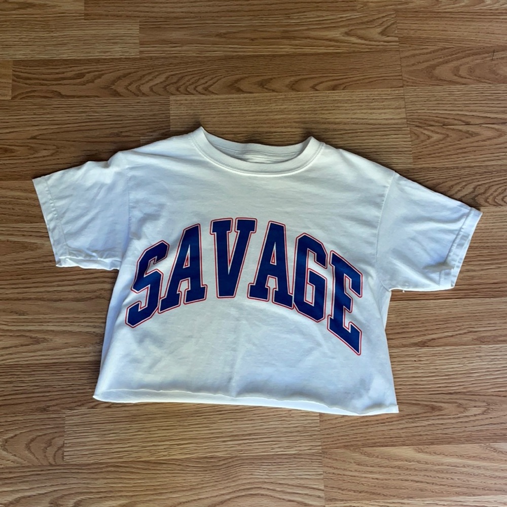 Savage t shirt crop top